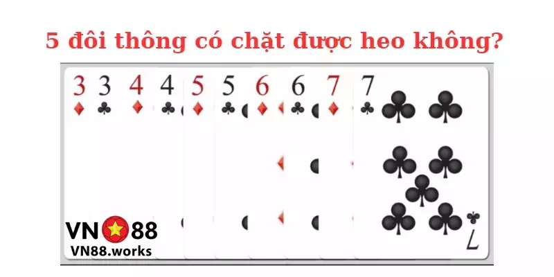 5 cặp bài nối tiếp nhau có thể chặn 1 hoặc 2 con heo